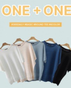 L23CM-MK366/ [1+1] 리뉴 텍스처블록 린넨 니트(썸머니트1위!)