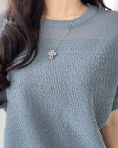 L23CM-AC3834 / 세인 큐빅 네크리스