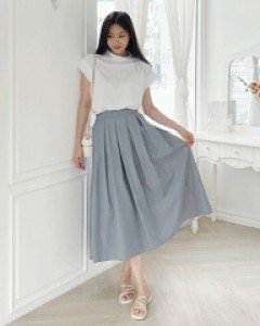 L23CM-MK3980/아이비 플리츠 바스락 스커트