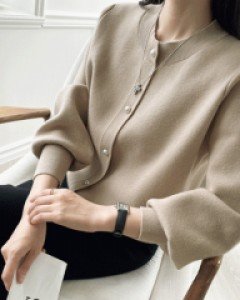 L23DF-MK4159/[울30%] 빈스 퍼프 니트 가디건(1만장돌파!)