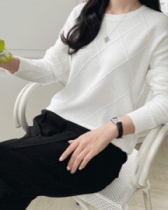 L23DF-MK4265/[울20%] 피플즈 다이아 울 니트(최다주문!)