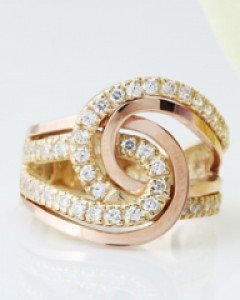 14K 18K 노블 볼륨라인 애끼 반지