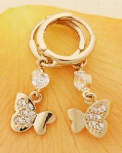 14K 18K 언발란스 나비 귀걸이