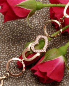 14K 18K 로얄 트윈 하트 팔찌