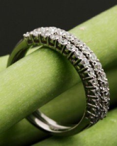 14K 18K 제나 화이트 레이스 반지