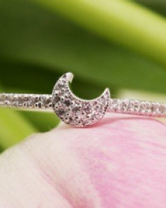 14K 18K 로맨틱 초승달 반지