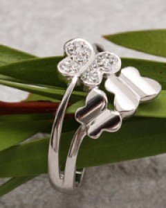 14K 18K 봄바람 나비 애끼 반지