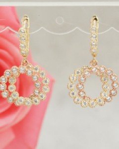 14K 18K 콤비 써클라인 귀걸이