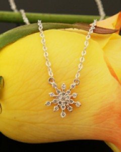 14K 18K 눈꽃 샤인 목걸이