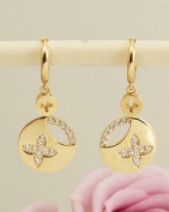 14K 18K 트리디 코인 귀걸이