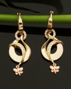 14K 18K 엘레강스 콤비 귀걸이