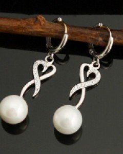 14K 18K 샹들 진주 귀걸이