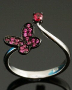 14K 18K 유니크 나비라인 반지