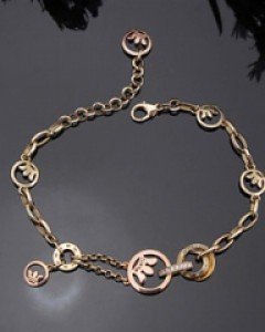 14K 18K 레어 크라운 왕관 팔찌