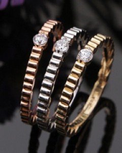 14K 18K 리듬 하트 반지