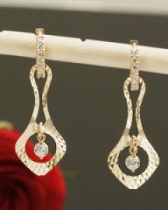 14K 18K 레이지 큐빅 귀걸이