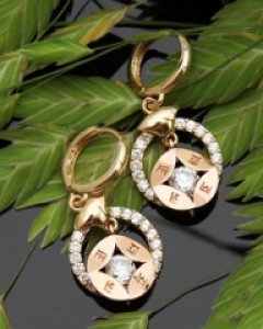 14K 18K 오리엔트 써클 귀걸이