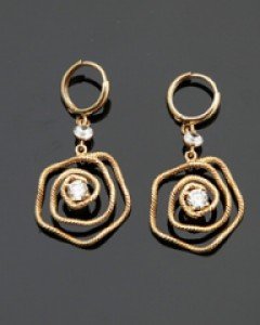 14K 18K 골드 뱅글 귀걸이