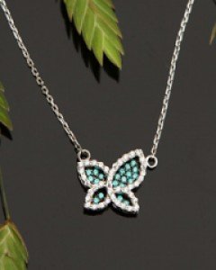 14K 18K 엘링 나비 목걸이
