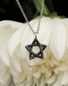 14K 18K 블랙 스타 목걸이