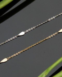 14K 18K 물방울 포인트 체인 목걸이