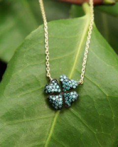 14K 18K 내추럴 클로버 목걸이