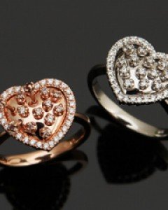 14K 18K 쿠션 하트 반지