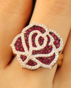 14K 18K 럭셔리 로즈 반지