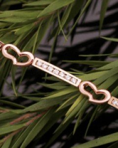 14K 18K 솔리드 하트 팔찌