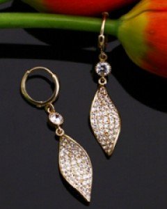 14K 18K 케이티 리프 귀걸이