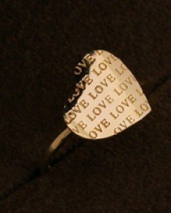 14K 18K LOVE 러브 하트 반지