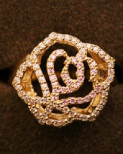 14K 18K 럭셔리 로즈R 반지