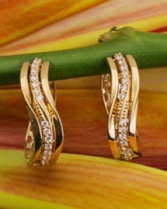 14K 18K 볼드라인 귀걸이