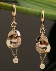 14K 18K 럭셔리 루즈 귀걸이