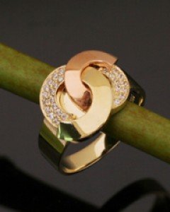 14K 18K 럭셔리 루즈 반지