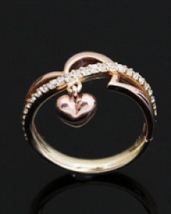 14K 18K 미스틱 라인 하트 반지