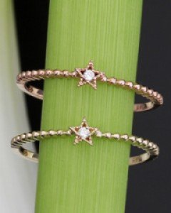 14K 18K 미니 스타 반지