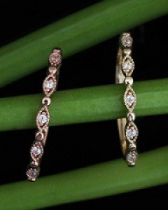 14K 18K 비비 슬림 큐빅 반지