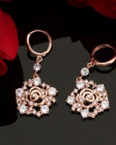 14K 18K 빈 플라워 귀걸이