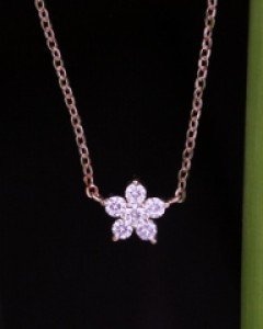 14K 18K 큐빅 스타 목걸이