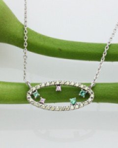 14K 18K 오픈 오벌B 목걸이