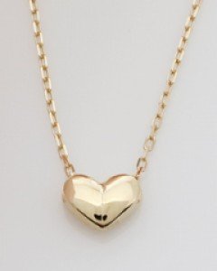 14K 18K 샤인 통통 하트 목걸이