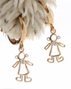 14K 18K 트윈 베이비 귀걸이