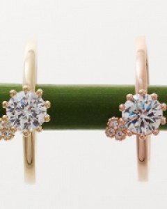 14K 18K 심플 뱅글 큐빅 반지