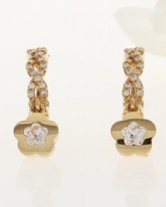 14K 18K 둥근 별 꽈배기 귀걸이 인피니티 클로버 플라워 라운드 원터치