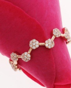 14K 18K 지그재그 샤인 큐빅 반지 유니크