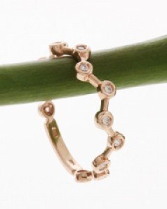 14K 18K 지그재그 큐빅 반지 유니크