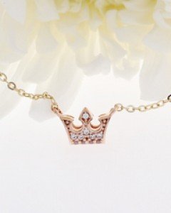14K 18K 프라하 크라운 왕관 목걸이