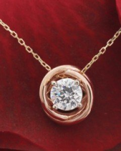 14K 18K 엠버 큐빅 목걸이