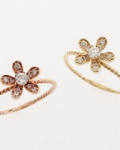 14K 18K 아델라 플라워 반지